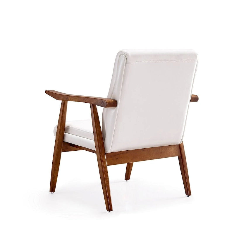 Fauteuil d'appoint ArchDuke en similicuir ambre