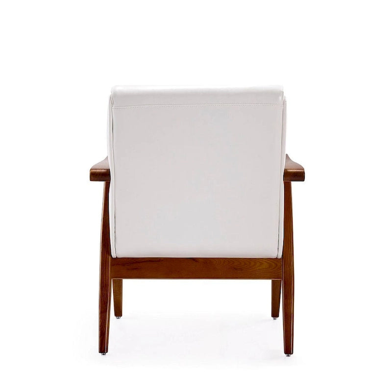 Fauteuil d'appoint ArchDuke en similicuir ambre