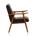 Fauteuil d'appoint ArchDuke en similicuir ambre