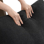Canapé d'angle surdimensionné en duvet Black Commix avec ottoman