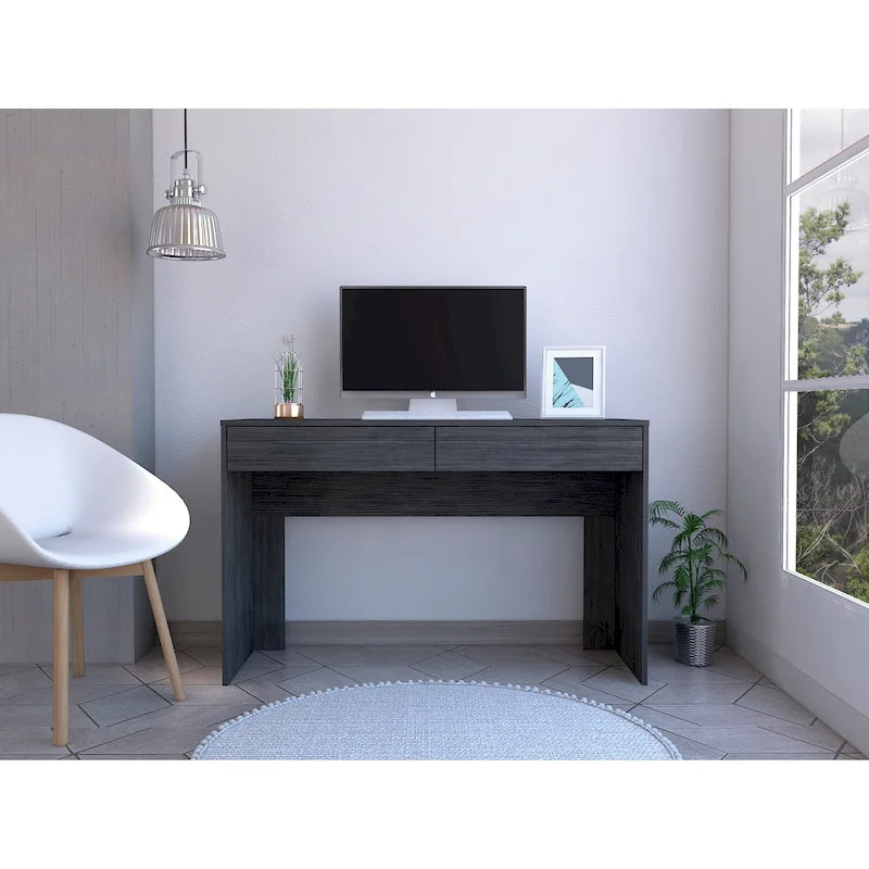 Bureau informatique 2 tiroirs Tampa FM Furniture avec 2 tiroirs sans poignée