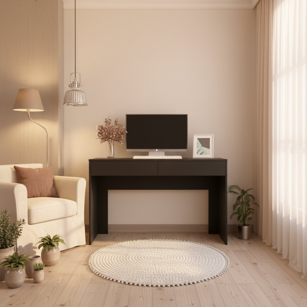 FM Furniture Tampa 2-Drawer Computer Desk with 2 Handleless Drawers