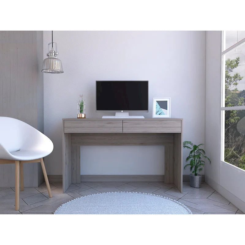 Bureau informatique 2 tiroirs Tampa FM Furniture avec 2 tiroirs sans poignée
