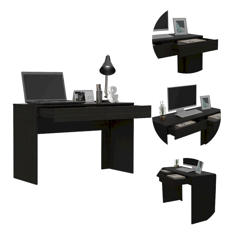 Bureau informatique 2 tiroirs Tampa FM Furniture avec 2 tiroirs sans poignée