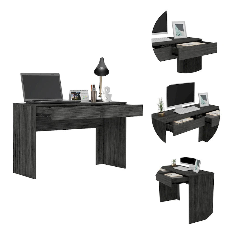 Bureau informatique 2 tiroirs Tampa FM Furniture avec 2 tiroirs sans poignée