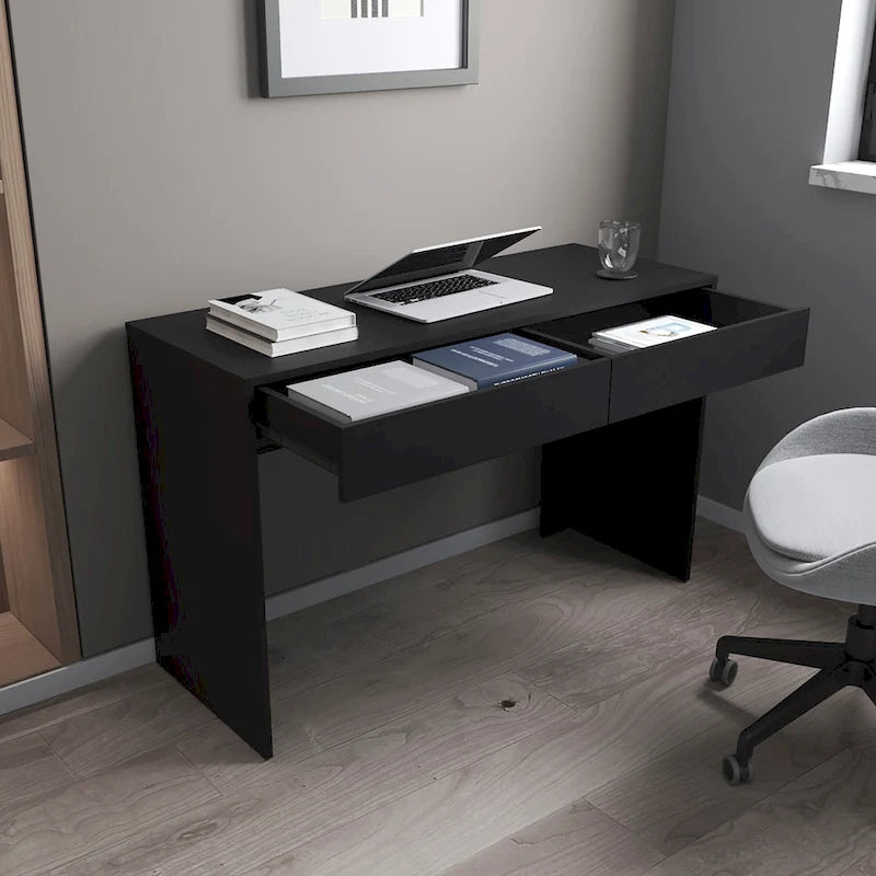 Bureau informatique 2 tiroirs Tampa FM Furniture avec 2 tiroirs sans poignée