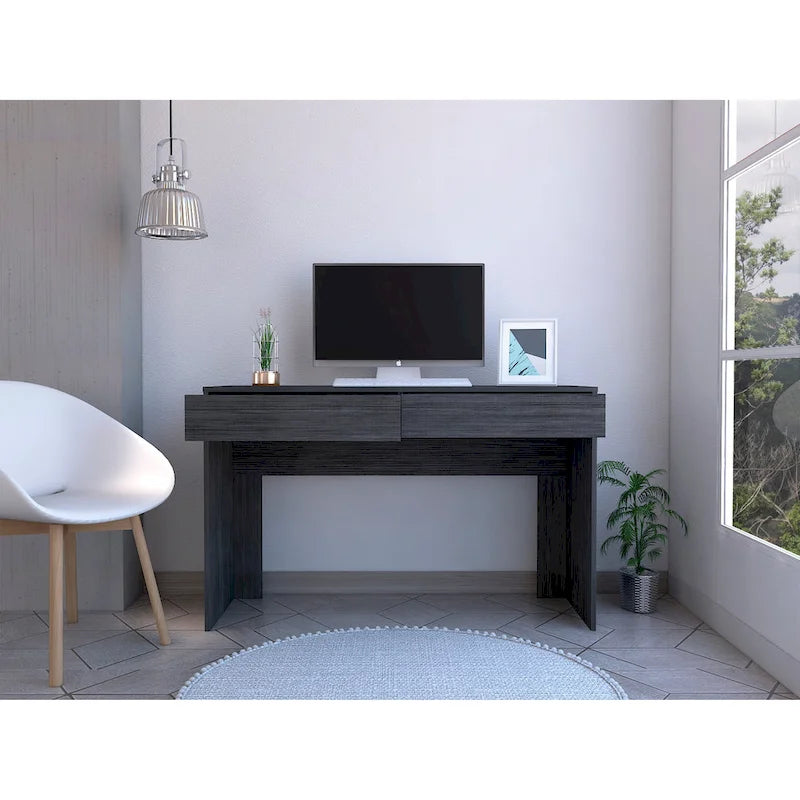 Bureau informatique 2 tiroirs Tampa FM Furniture avec 2 tiroirs sans poignée
