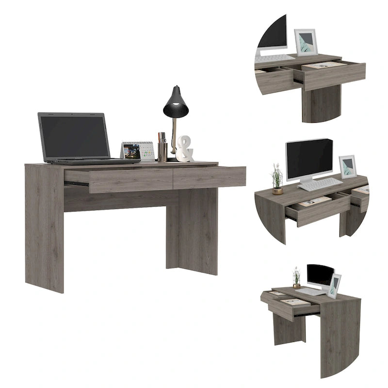 Bureau informatique 2 tiroirs Tampa FM Furniture avec 2 tiroirs sans poignée