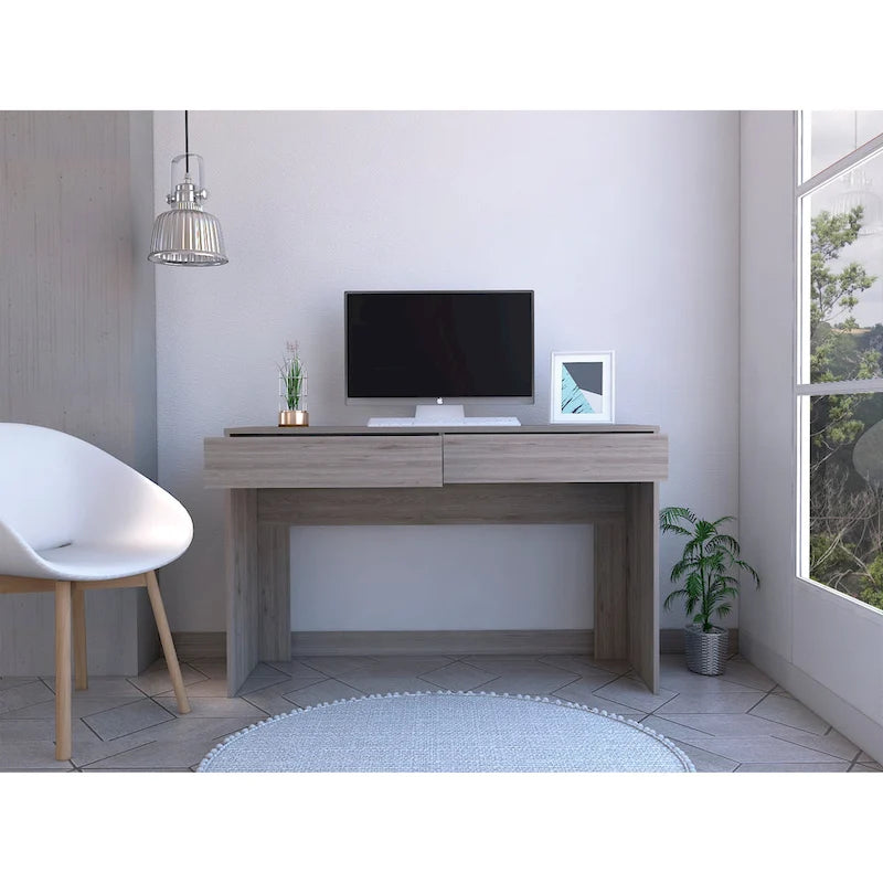 Bureau informatique 2 tiroirs Tampa FM Furniture avec 2 tiroirs sans poignée