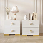 Tables de chevet de chambre à coucher Lit plateforme capitonné en velours luxueux