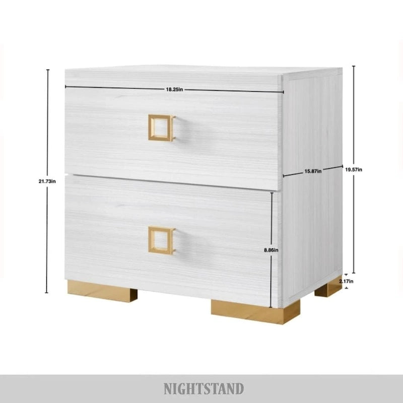 Tables de chevet de chambre à coucher Lit plateforme capitonné en velours luxueux