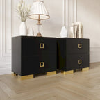 Tables de chevet de chambre à coucher Lit plateforme capitonné en velours luxueux