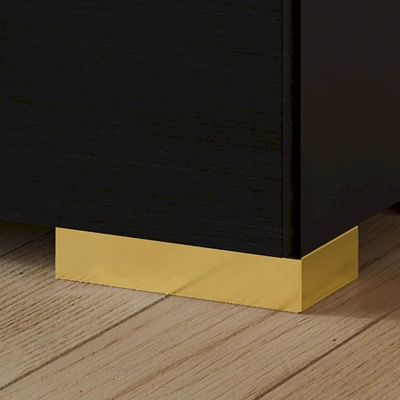 Tables de chevet de chambre à coucher Lit plateforme capitonné en velours luxueux
