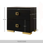 Tables de chevet de chambre à coucher Lit plateforme capitonné en velours luxueux