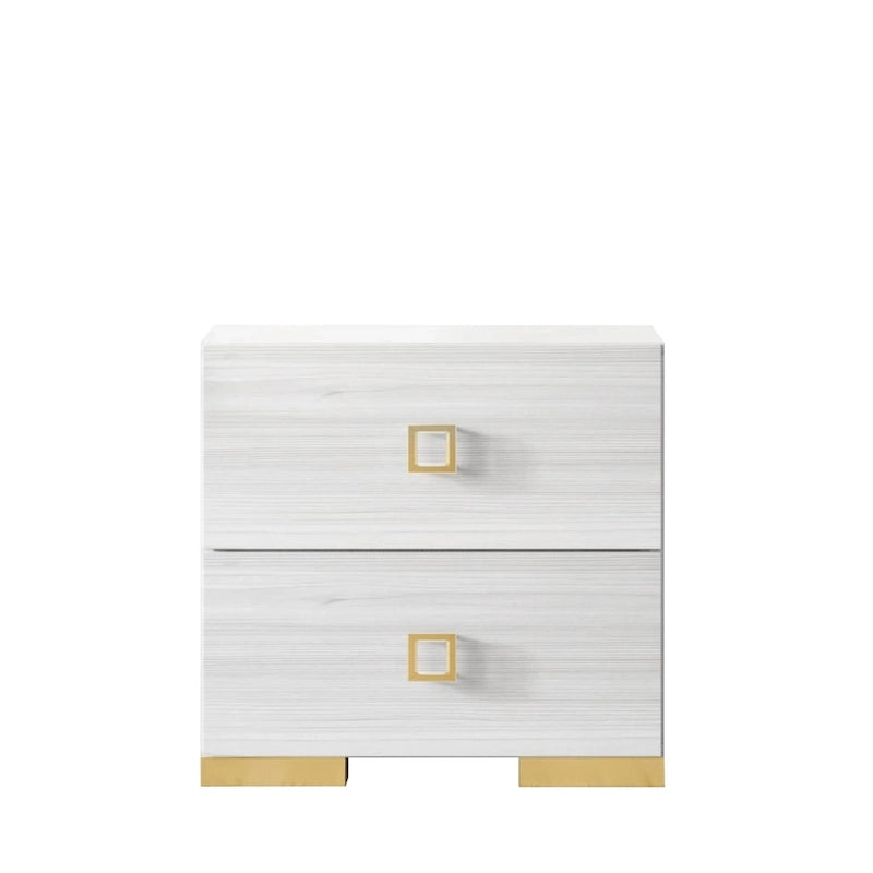 Tables de chevet de chambre à coucher Lit plateforme capitonné en velours luxueux