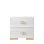 Tables de chevet de chambre à coucher Lit plateforme capitonné en velours luxueux
