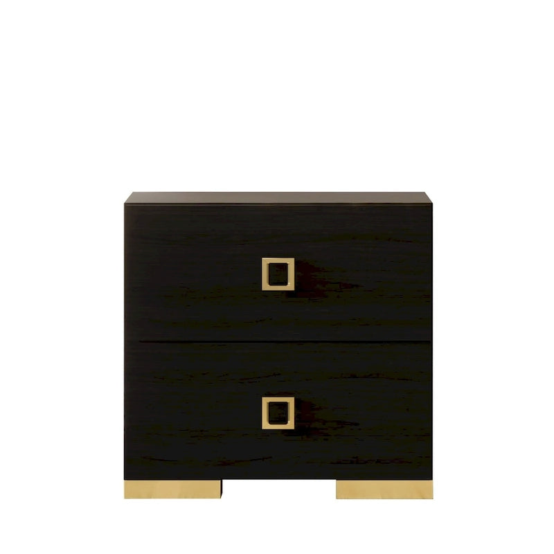 Tables de chevet de chambre à coucher Lit plateforme capitonné en velours luxueux