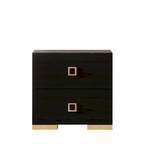 Tables de chevet de chambre à coucher Lit plateforme capitonné en velours luxueux