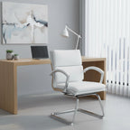 Mid Back Faux Leather Vistor's Chair