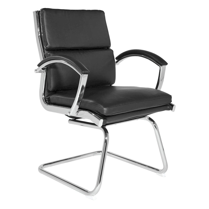 Chaise Visiteur Dossier Mi-Hauteur Similicuir