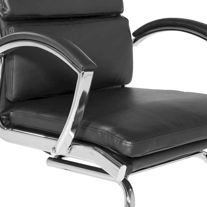 Chaise Visiteur Dossier Mi-Hauteur Similicuir