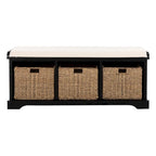 SAFAVIEH Eola Banc de rangement gris/blanc - 47 x 16,1 x 19,9 - 47Wx16Px20H