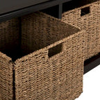 SAFAVIEH Eola Banc de rangement gris/blanc - 47 x 16,1 x 19,9 - 47Wx16Px20H