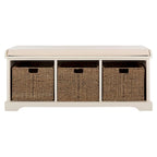 SAFAVIEH Eola Banc de rangement gris/blanc - 47 x 16,1 x 19,9 - 47Wx16Px20H