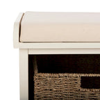 SAFAVIEH Eola Banc de rangement gris/blanc - 47 x 16,1 x 19,9 - 47Wx16Px20H
