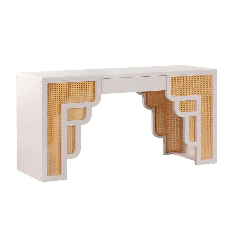 Bureau 1 tiroir Suzie Wood et Rotin