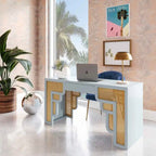 Bureau 1 tiroir Suzie Wood et Rotin