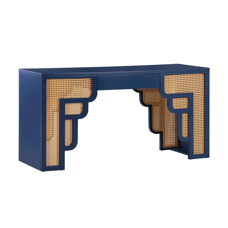 Bureau 1 tiroir Suzie Wood et Rotin