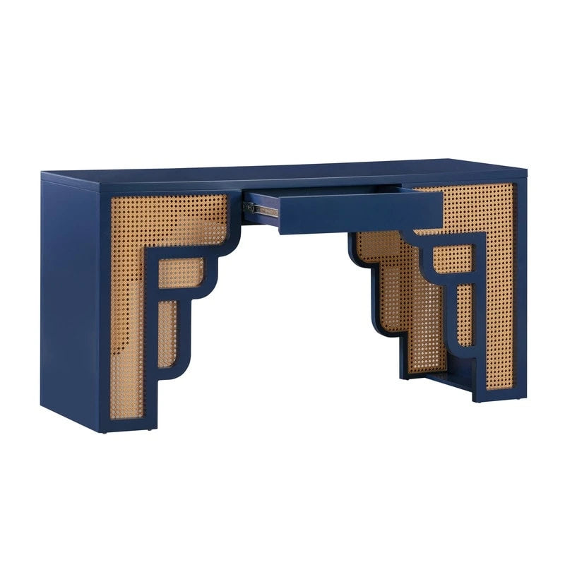Bureau 1 tiroir Suzie Wood et Rotin