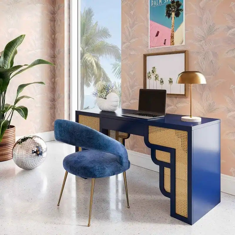 Bureau 1 tiroir Suzie Wood et Rotin