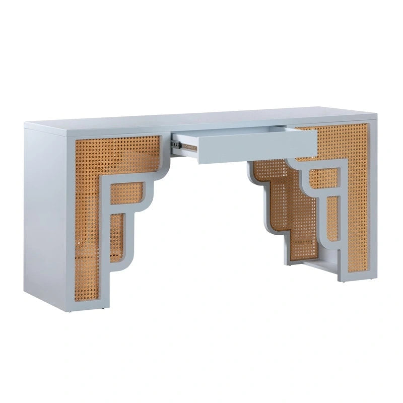 Bureau 1 tiroir Suzie Wood et Rotin