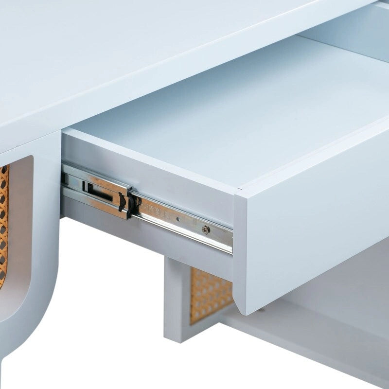 Bureau 1 tiroir Suzie Wood et Rotin