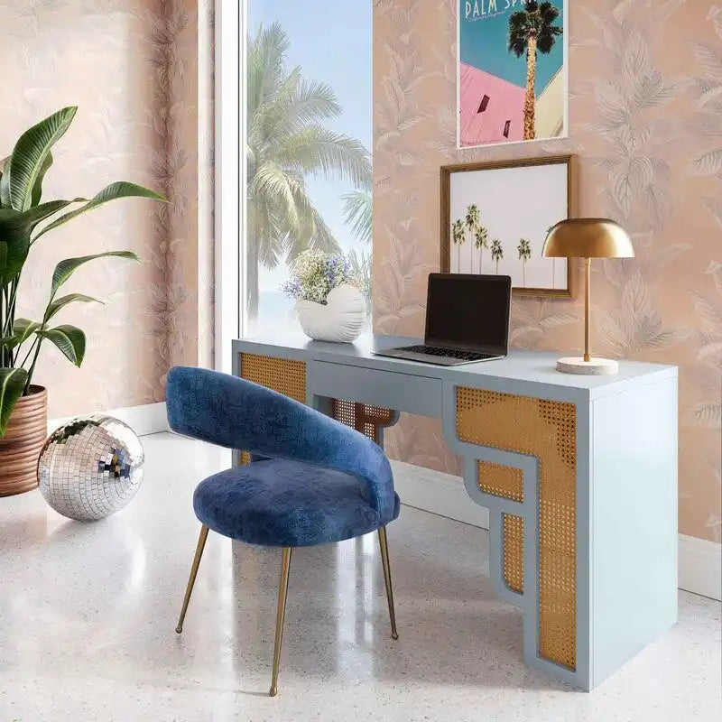 Bureau 1 tiroir Suzie Wood et Rotin