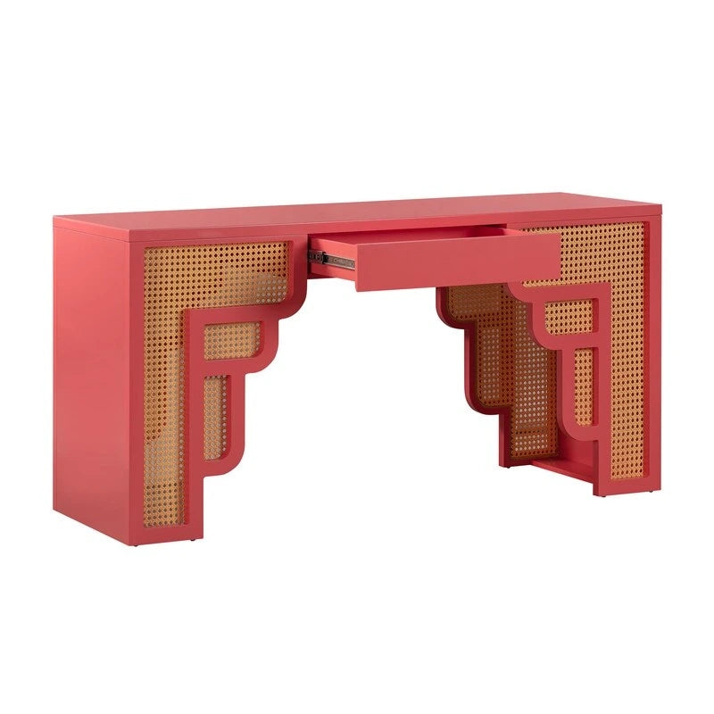 Bureau 1 tiroir Suzie Wood et Rotin
