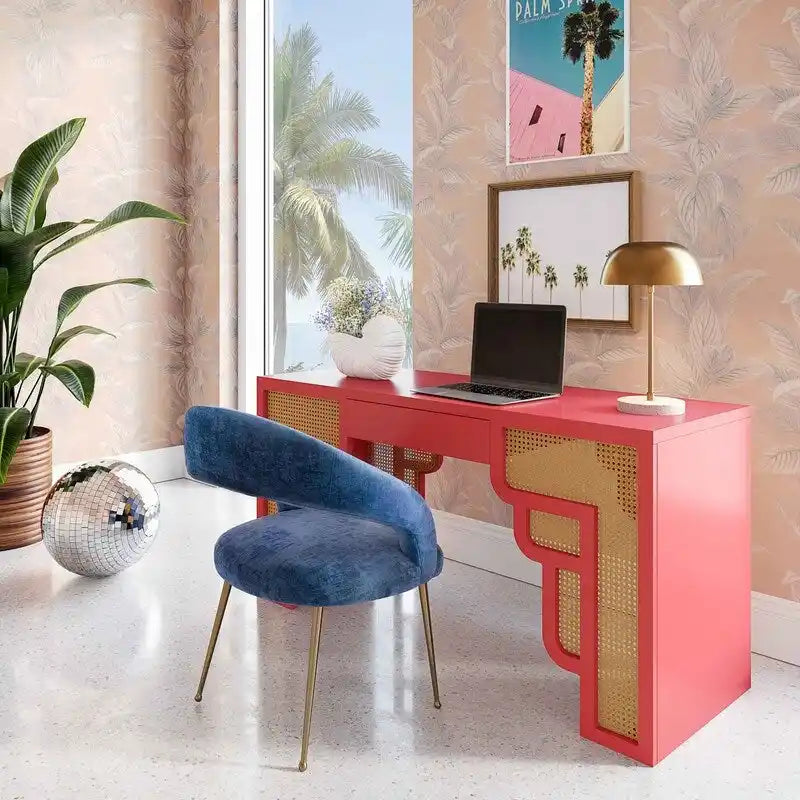 Bureau 1 tiroir Suzie Wood et Rotin