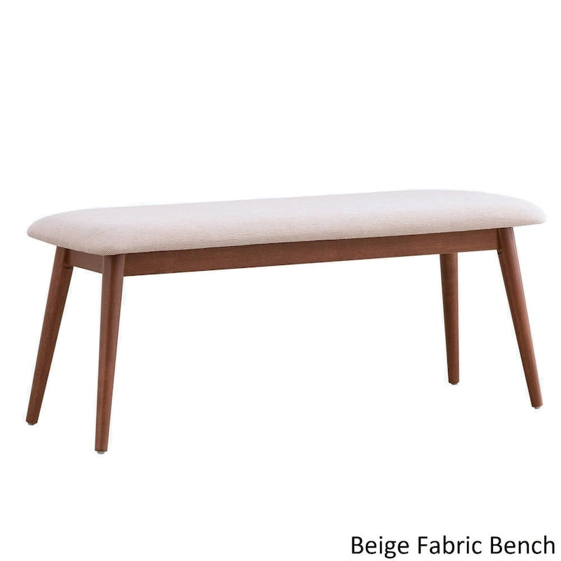 Table de salle à manger rectangulaire Nadine en noyer foncé - Chaises à dossier incurvé