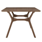 Table de salle à manger rectangulaire Nadine en noyer foncé - Chaises à dossier incurvé