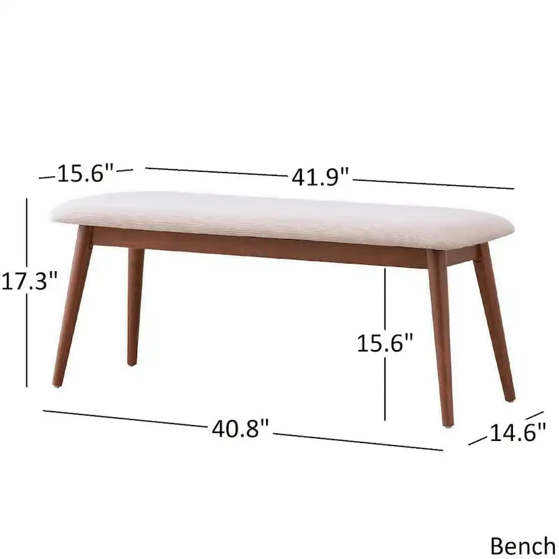Table de salle à manger rectangulaire Nadine en noyer foncé - Chaises à dossier incurvé