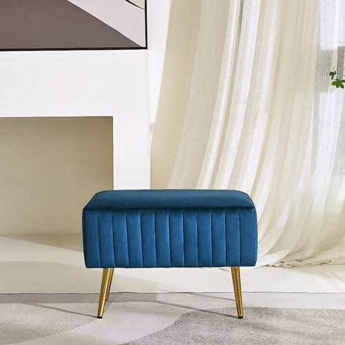 24-inch Modern Upholstered Entryway Bench with Velvet Seat
