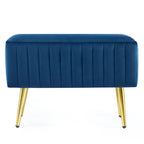 Banc d'entrée moderne rembourré de 61 cm avec siège en velours