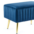 Banc d'entrée moderne rembourré de 61 cm avec siège en velours