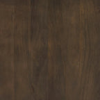 Table d'appoint ronde cannelée en bois massif marron foncé Terra
