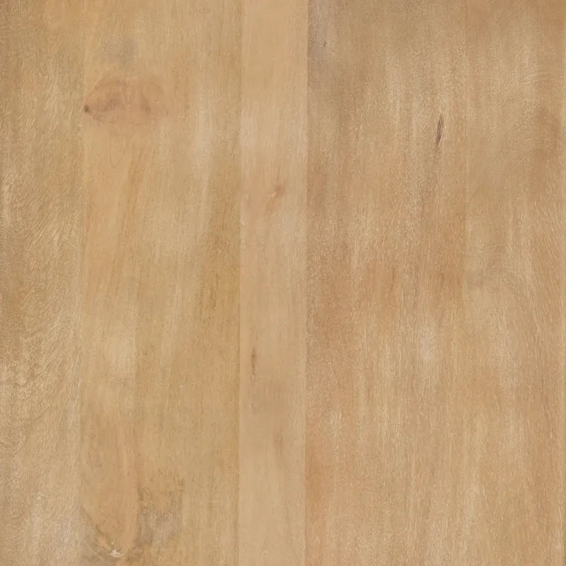 Table d'appoint ronde cannelée en bois massif marron foncé Terra