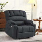 Fauteuil inclinable releveur électrique avec massage et chauffage, similicuir (largeur moyenne)