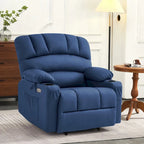 Fauteuil inclinable releveur électrique avec massage et chauffage, similicuir (largeur moyenne)