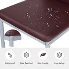 Chaises de salle à manger en cuir PVC au design élégant avec pieds en métal massif - 16,0 x 20,0 x 38,5 (L x P x H)